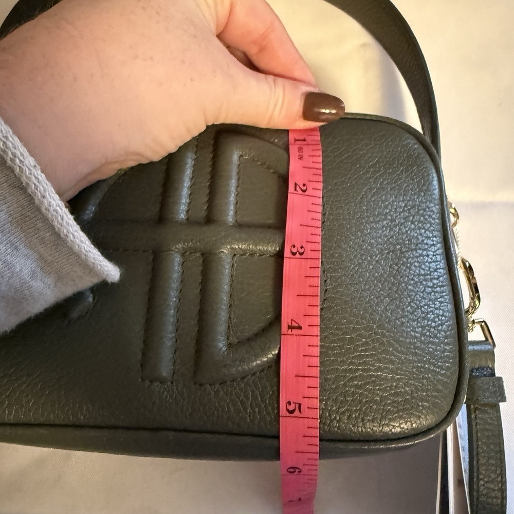 Anine Bing Lili Crossbody Shoulder Bag Green Pebbled Leather Handbag NWT - Picture 14 of 16